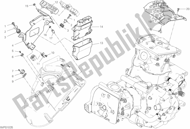 All parts for the Engine Control Unit of the Ducati Supersport USA 937 2017